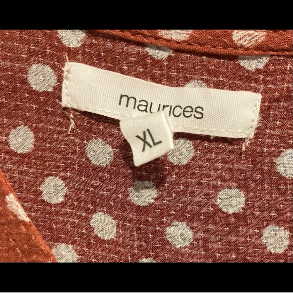 Maurices Orange Sleeveless Ruffled Blouse - Picture 4 of 4